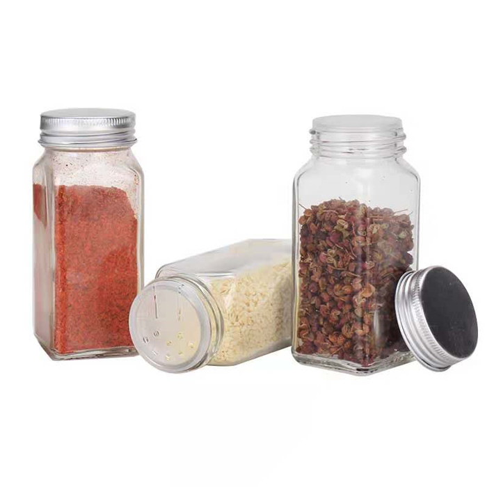 square spice jars wholesale